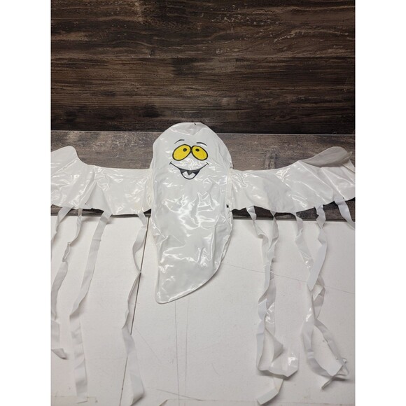 Vintage INFLATABLE Hanging White GHOST Ghost Tail Halloween Decor - Picture 3 of 6